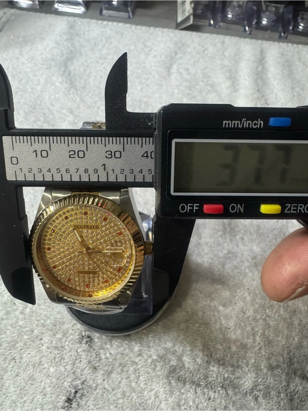 Men’s Gold and Silver Crystal-Accented Quartz Watch